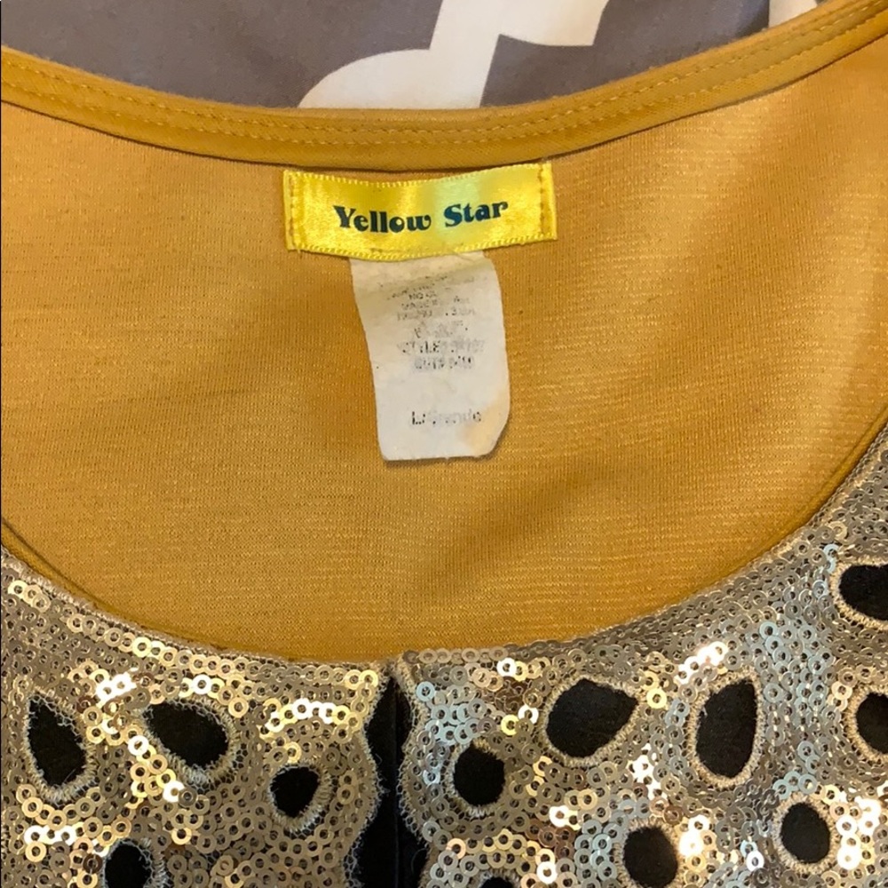 ModCloth Yellow Star Peter Pan Sequin Collar L - Picture 8 of 8